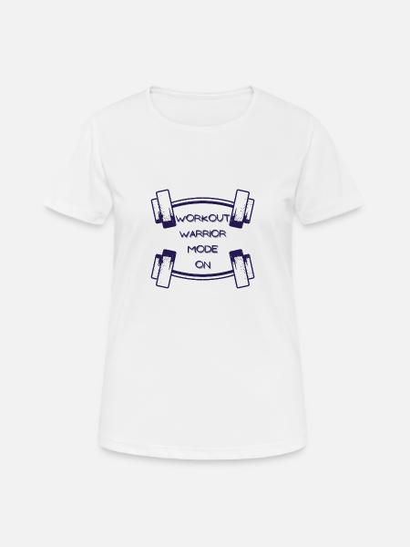 Workout warrior mode on - 1 - Women's Breathable T-Shirt - white