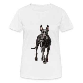Deutsche Dogge - Frauen T-Shirt atmungsaktiv - Weiß - Vorne - AI Model Female 172 dark (172cm)