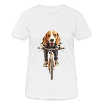 Beagle - Frauen T-Shirt atmungsaktiv - Weiß - Vorne - AI Model Female 172 dark (172cm)