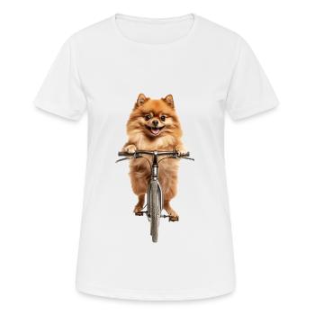 Zwergspitz - Frauen T-Shirt atmungsaktiv - Weiß - Vorne - AI Model Female 172 dark (172cm)