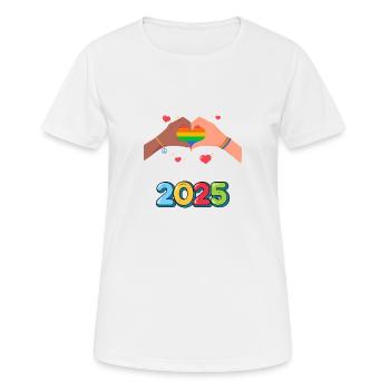 Mois de la fierté - T-shirt respirant Femme - blanc - Devant - AI Model Female 172 dark (172cm)