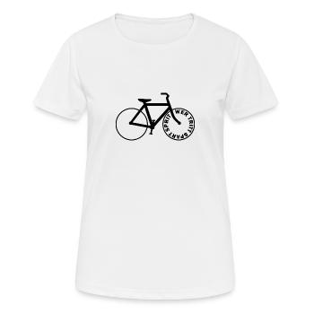 Fahrrad Umwelt - Frauen T-Shirt atmungsaktiv - Weiß - Vorne - AI Model Female 172 dark (172cm)