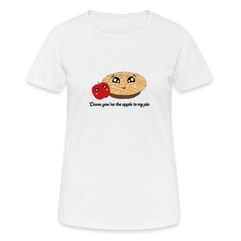 apple to my pie - Women's Breathable T-Shirt - white - Front - AI Model Female 172 dark (172cm)