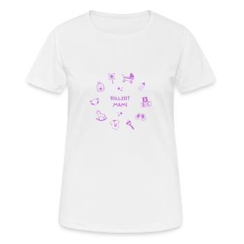 Vollzeit Mami - Frauen T-Shirt atmungsaktiv - Weiß - Vorne - AI Model Female 172 dark (172cm)