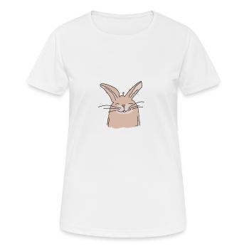 Hilde Rabbit Style de bande dessinée - T-shirt respirant Femme - blanc - Devant - AI Model Female 172 dark (172cm)