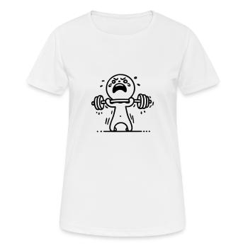 Stick Figure Bodybuilding - Women's Breathable T-Shirt - white - Front - AI Model Female 172 dark (172cm)