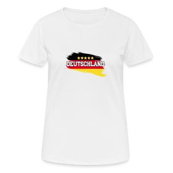 Allemagne 5 étoiles - T-shirt respirant Femme - blanc - Devant - AI Model Female 172 dark (172cm)