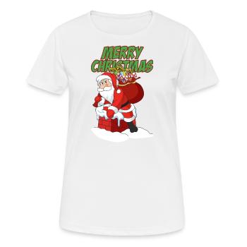 Santa Claus - Women's Breathable T-Shirt - white - Front - AI Model Female 172 dark (172cm)