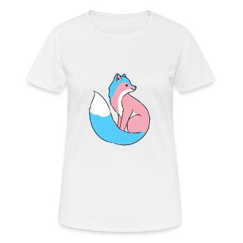 Fierté trans Fox Fierté transgenre - T-shirt respirant Femme - blanc - Devant - AI Model Female 172 dark (172cm)