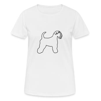 Irish Soft Coated Wheaten Terrier - T-shirt respirant Femme - blanc - Devant - AI Model Female 172 dark (172cm)