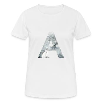 A – caractère décoratif – hiver - T-shirt respirant Femme - blanc - Devant - AI Model Female 172 dark (172cm)