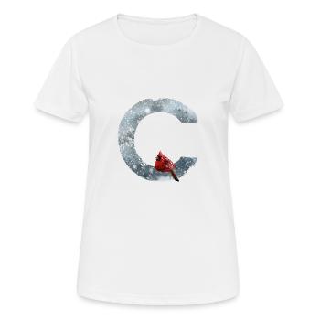 C – caractère décoratif – hiver - T-shirt respirant Femme - blanc - Devant - AI Model Female 172 dark (172cm)
