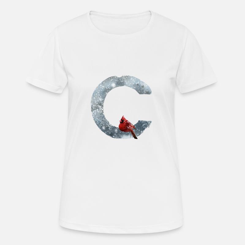 C – decorative character – winter - Women's Breathable T-Shirt - white