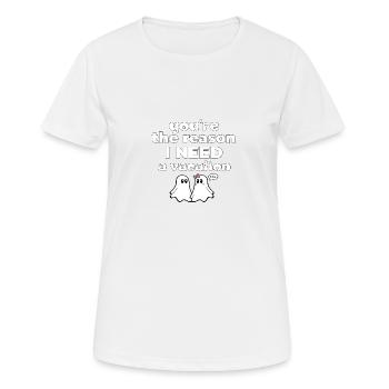T-shirts with Funny Phrases - Fantasmitas - Women's Breathable T-Shirt - white - Front - AI Model Female 172 dark (172cm)