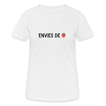 Envies de fraises - T-shirt respirant Femme - blanc - Devant - AI Model Female 172 dark (172cm)