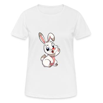 Steppi BUNNY - T-shirt respirant Femme - blanc - Devant - AI Model Female 172 dark (172cm)