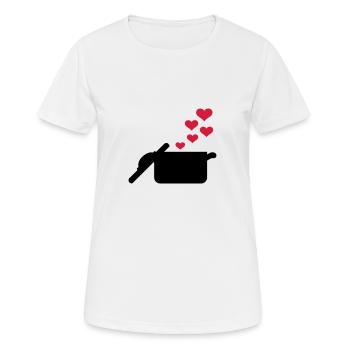 Cooking pot - Women's Breathable T-Shirt - white - Front - AI Model Female 172 dark (172cm)