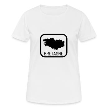 Bretagne / Breton / Bretonne / BZH / Breizh - Frauen T-Shirt atmungsaktiv - Weiß - Vorne - AI Model Female 172 dark (172cm)