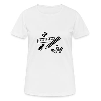 Office - Women's Breathable T-Shirt - white - Front - AI Model Female 172 dark (172cm)