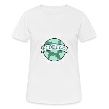 Eco Non Ego Ecofriendly et le cadeau activiste - T-shirt respirant Femme - blanc - Devant - AI Model Female 172 dark (172cm)
