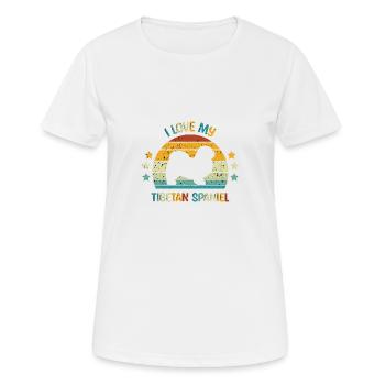 Epagneul Tibétain - T-shirt respirant Femme - blanc - Devant - AI Model Female 172 dark (172cm)
