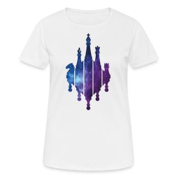JEU D’ÉCHECS ÉCHECS - T-shirt respirant Femme - blanc - Devant - AI Model Female 172 dark (172cm)