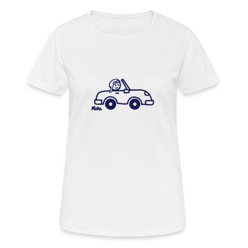 Cabrio mit Fahrer - Frauen T-Shirt atmungsaktiv - Weiß - Vorne - AI Model Female 172 dark (172cm)