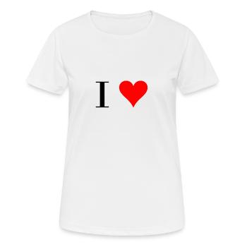 I Heart - T-shirt respirant Femme - blanc - Devant - AI Model Female 172 dark (172cm)