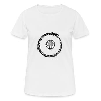 Drache Drachen - Frauen T-Shirt atmungsaktiv - Weiß - Vorne - AI Model Female 172 dark (172cm)