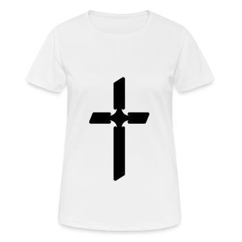Cross Christianity - Women's Breathable T-Shirt - white - Front - AI Model Female 172 dark (172cm)
