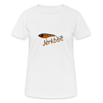Jerkbait - T-shirt respirant Femme - blanc - Devant - AI Model Female 172 dark (172cm)