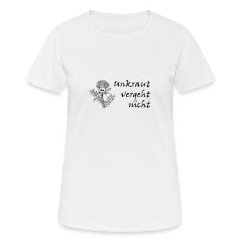 Unkraut vergeht nicht, light - Frauen T-Shirt atmungsaktiv - Weiß - Vorne - AI Model Female 172 dark (172cm)