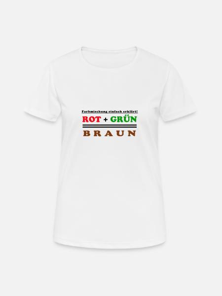 red + green = brown - Women's Breathable T-Shirt - white