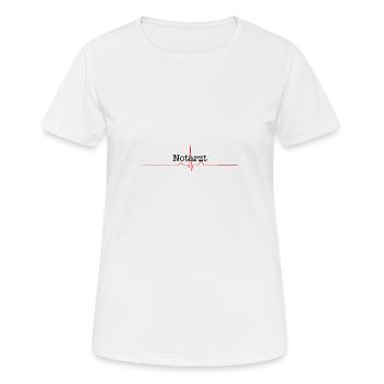 Rettungsdienst Notarzt Geschenkidee - Frauen T-Shirt atmungsaktiv - Weiß - Vorne - AI Model Female 172 dark (172cm)