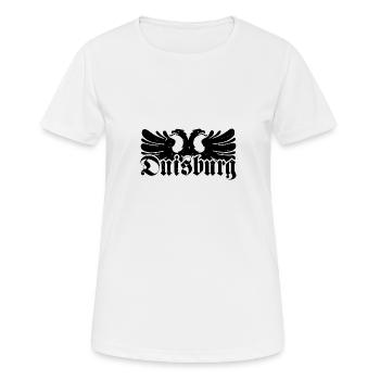 Duisburg Stadt Industrie Kohle Ruhrpott - Frauen T-Shirt atmungsaktiv - Weiß - Vorne - AI Model Female 172 dark (172cm)