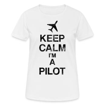 Pilot Pilotenschein Flugplatz Ultra Leicht - Frauen T-Shirt atmungsaktiv - Weiß - Vorne - AI Model Female 172 dark (172cm)
