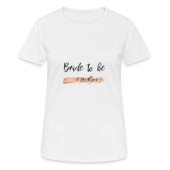 Bridetobe - Frauen T-Shirt atmungsaktiv - Weiß - Vorne - AI Model Female 172 dark (172cm)