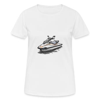 Action am Jetski - Frauen T-Shirt atmungsaktiv - Weiß - Vorne - AI Model Female 172 dark (172cm)