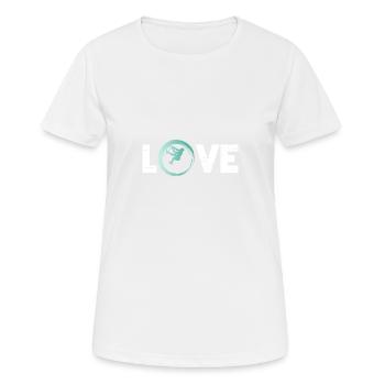 Sporty Hobby Leidenschaft Klettern - Frauen T-Shirt atmungsaktiv - Weiß - Vorne - AI Model Female 172 dark (172cm)