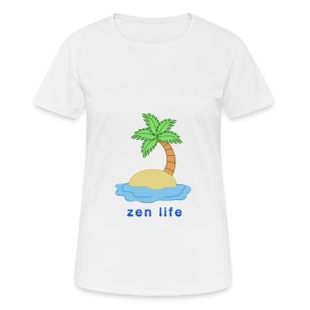 Zen life - Women's Breathable T-Shirt - white - Front - AI Model Female 172 dark (172cm)