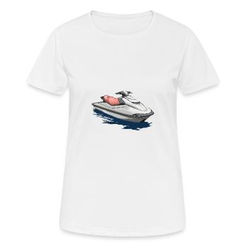 Action am Jetski - Frauen T-Shirt atmungsaktiv - Weiß - Vorne - AI Model Female 172 dark (172cm)