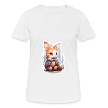 Neige d’hiver moelleuse - T-shirt respirant Femme - blanc - Devant - AI Model Female 172 dark (172cm)