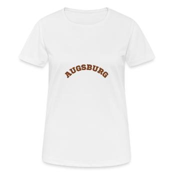 Augsburg - Frauen T-Shirt atmungsaktiv - Weiß - Vorne - AI Model Female 172 dark (172cm)