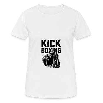 kickboxing kickboxer - T-shirt respirant Femme - blanc - Devant - AI Model Female 172 dark (172cm)