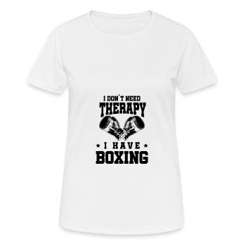 boxen therapie - Frauen T-Shirt atmungsaktiv - Weiß - Vorne - AI Model Female 172 dark (172cm)