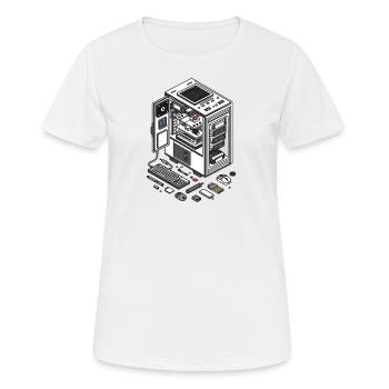 Computer - Frauen T-Shirt atmungsaktiv - Weiß - Vorne - AI Model Female 172 dark (172cm)