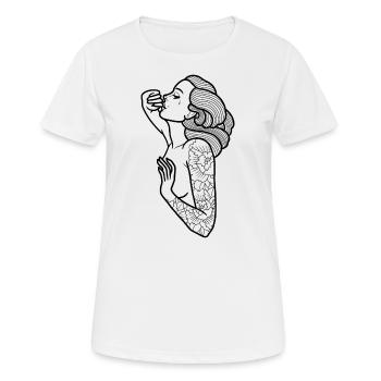 Femme tatouée old school - T-shirt respirant Femme - blanc - Devant - AI Model Female 172 dark (172cm)
