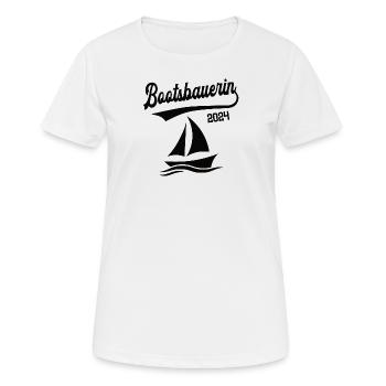 Bootsbauerin 2024 Beruf Schiffbauerin Bootsbau - Frauen T-Shirt atmungsaktiv - Weiß - Vorne - AI Model Female 172 dark (172cm)