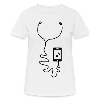 Music Always - Frauen T-Shirt atmungsaktiv - Weiß - Vorne - AI Model Female 172 dark (172cm)