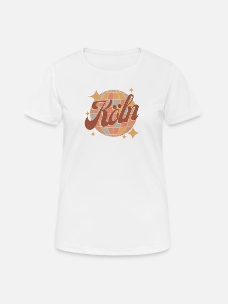 Cologne CityRetro Vintage Design Disco Ball - Women's Breathable T-Shirt - white